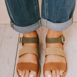 Shoes River Strap Sandals Olive Multi