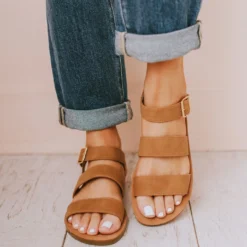 River Strap Sandals Tan