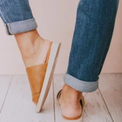 Romi Slip On Sandals Camel Shoes