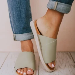 Romi Slip On Sandals Green