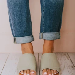 Romi Slip On Sandals Green