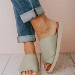 Romi Slip On Sandals Green