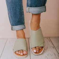 Romi Slip On Sandals Green
