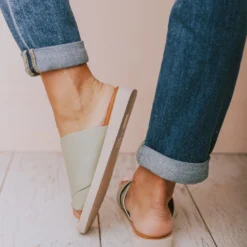 Romi Slip On Sandals Green