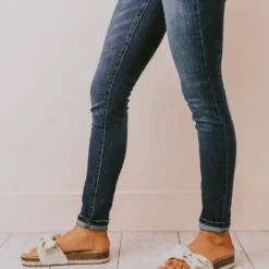 Slip On Bow Sandals Beige