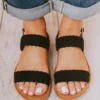 Woven Strap Sandal Black