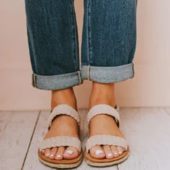 Woven Strap Sandals Ice