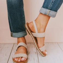 Woven Strap Sandals Ice