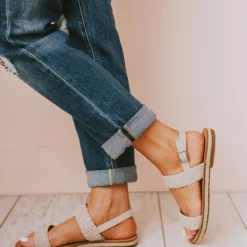 Woven Strap Sandals Ice