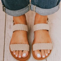 Woven Strap Sandals Ice