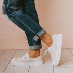 Fortune Dynamic Finlo Lace Up Sneakers Beige Shoes