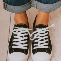 Fortune Dynamic Finlo Lace Up Sneakers Black Shoes