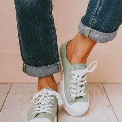 Booties Finlo Lace Up Sneakers Sage
