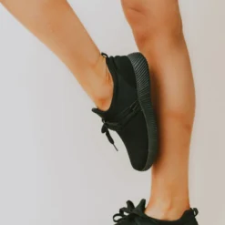 Lucy Avenue Luley Lace Up Sneakers Black Shoes