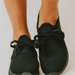 Lucy Avenue Luley Lace Up Sneakers Black Shoes