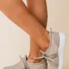 Lucy Avenue Luley Lace Up Sneakers Dark Taupe