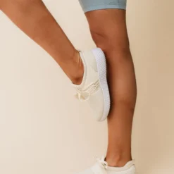 Lucy Avenue Luley Lace Up Sneakers Light Taupe