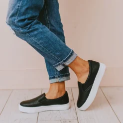 Perforated Sneakers Black Shoes