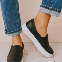 Perforated Sneakers Black Shoes