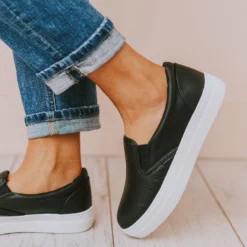 Perforated Sneakers Black Shoes