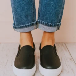 Perforated Sneakers Black Shoes