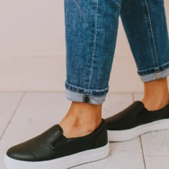 Perforated Sneakers Black Shoes