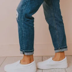 Perforated Sneakers White Shoes