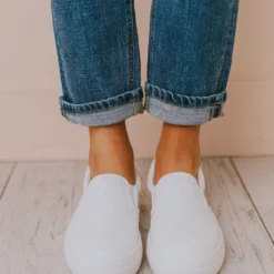 Perforated Sneakers White Shoes