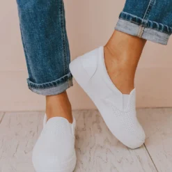 Perforated Sneakers White Shoes