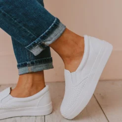 Perforated Sneakers White Shoes