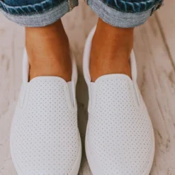 Perforated Sneakers White Shoes