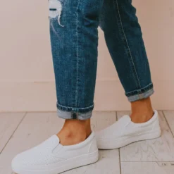 Perforated Sneakers White Shoes