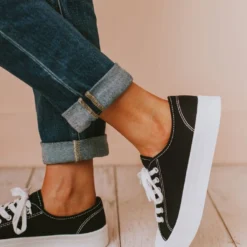 Fortune Dynamic Finlo Lace Up Sneakers Black Shoes