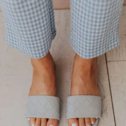 Shoes Weaved Band Sandal Ash Grey