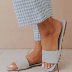 Shoes Weaved Band Sandal Ash Grey