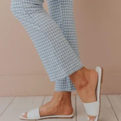 Shoes Weaved Band Sandal White