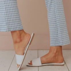 Shoes Weaved Band Sandal White