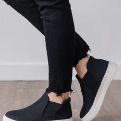 Wood Side Stretch Sneakers Black