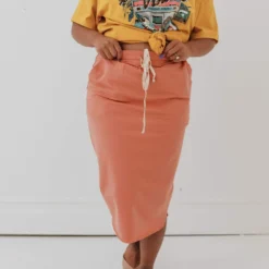 Vendor-unknown Beckie Pull-On Skirt Apricot Bottoms 11 Vendor-unknown Beckie Pull-On Skirt Apricot Bottoms