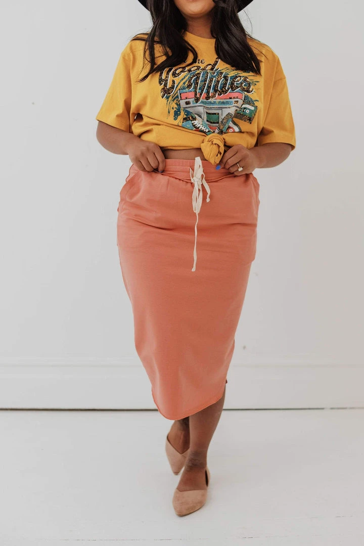 Vendor-unknown Beckie Pull-On Skirt Apricot Bottoms 7 Vendor-unknown Beckie Pull-On Skirt Apricot Bottoms