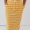 Vendor-unknown Bottoms Mackenzie Striped Pull-On Skirt Mustard