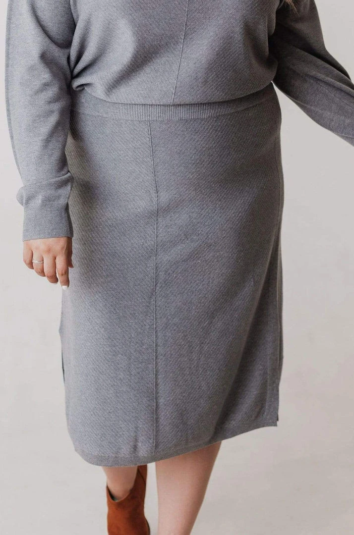 Vendor-unknown Plus Size Patty Sweater Skirt Grey 5 Vendor-unknown Plus Size Patty Sweater Skirt Grey