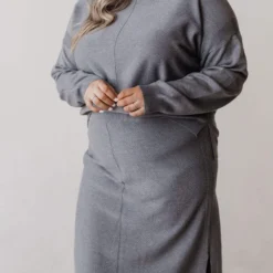 Vendor-unknown Plus Size Patty Sweater Skirt Grey 16 Vendor-unknown Plus Size Patty Sweater Skirt Grey