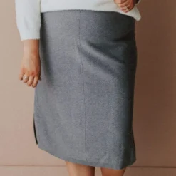 Vendor-unknown Plus Size Patty Sweater Skirt Grey