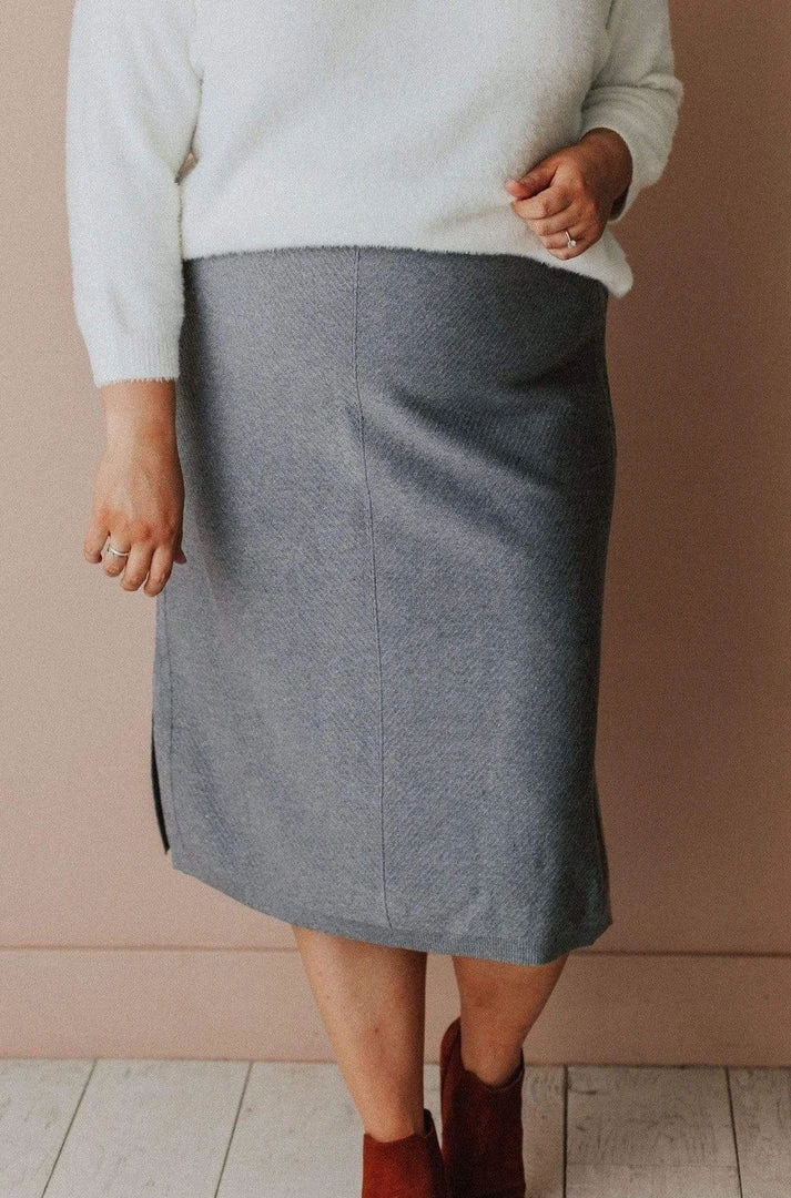 Vendor-unknown Plus Size Patty Sweater Skirt Grey 3 Vendor-unknown Plus Size Patty Sweater Skirt Grey