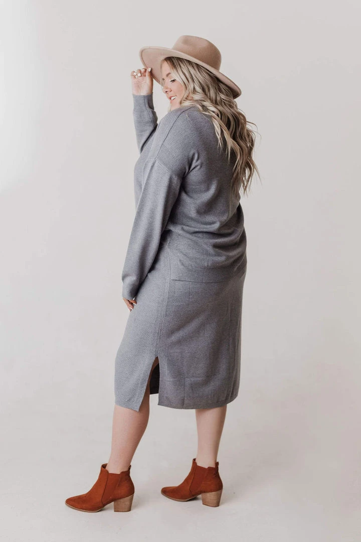 Vendor-unknown Plus Size Patty Sweater Skirt Grey 9 Vendor-unknown Plus Size Patty Sweater Skirt Grey
