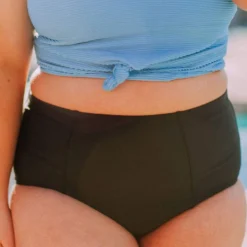 Lucy Avenue Beach Bum Bottom Black Plus Size