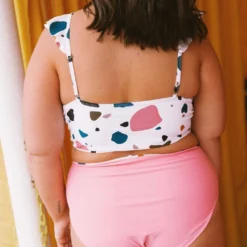 Lucy Avenue Breezy Reversible Mid Rise Bottom Flamingo And Utopia Swim