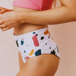 Lucy Avenue Breezy Reversible Mid Rise Bottom Flamingo And Utopia Swim