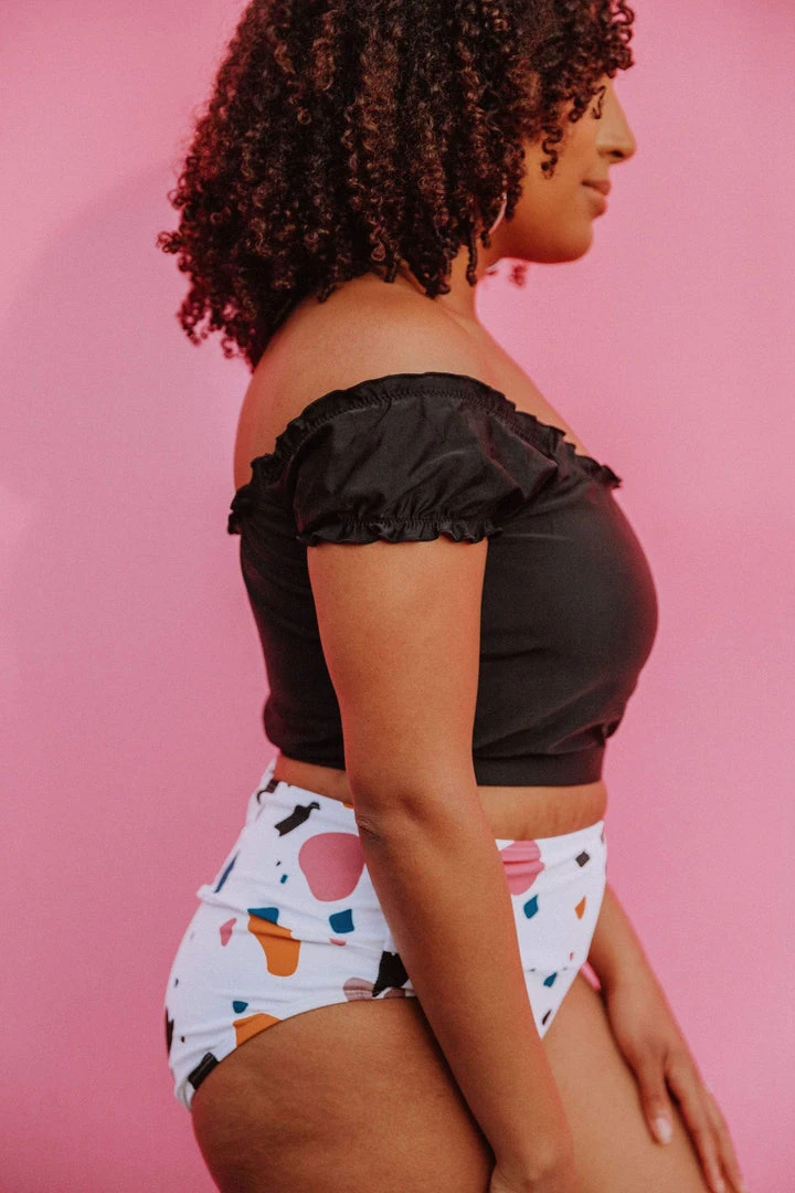 Lucy Avenue Destin Off The Shoulder Top Black Swim 9 Lucy Avenue Destin Off The Shoulder Top Black Swim